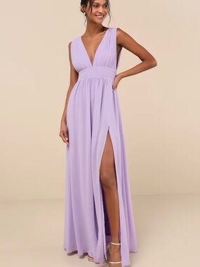 Lulu's Lavender Heavenly Hues Maxi Dress